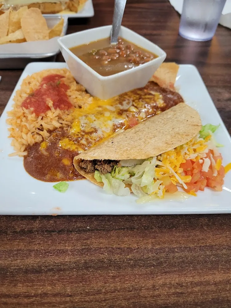 Cheese Enchilada Taco Rice and Beans